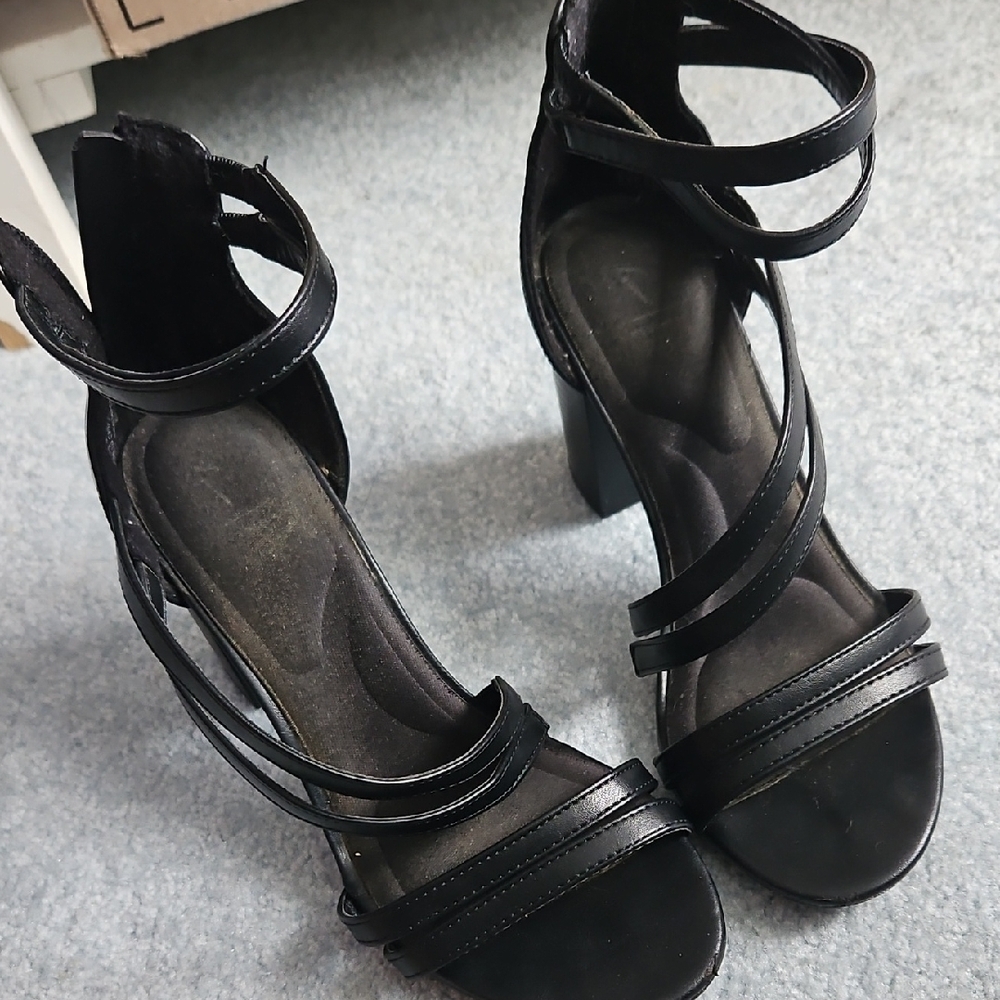 Elegant Black Strappy Heels